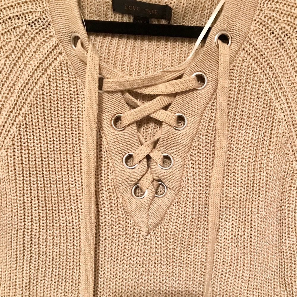 Lace Up Sweater - Fashion Nova - Picture 8 of 9
